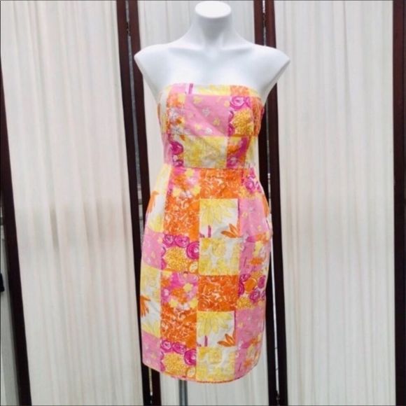 Lilly Pulitzer Nightlight Patch Strapless Dress *AS IS* - Picture 1 of 8